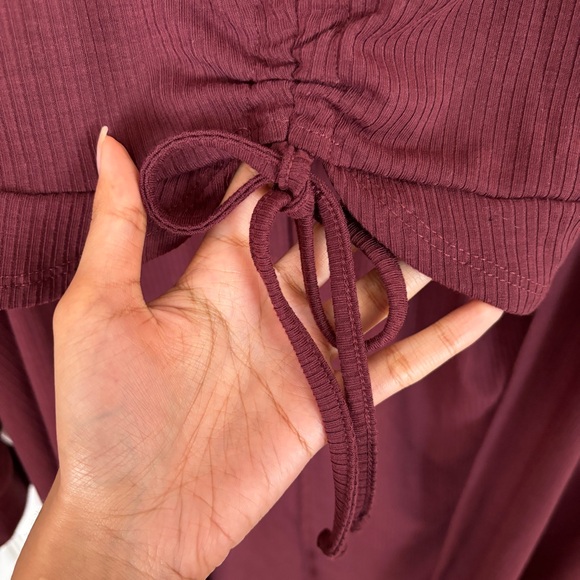 Live to Be Spoiled Ribbed Knit Cinched Tank Top & Oversized Cardigan Set - Picture 12 of 16